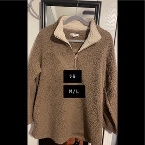 Sherpa jacket with pockets